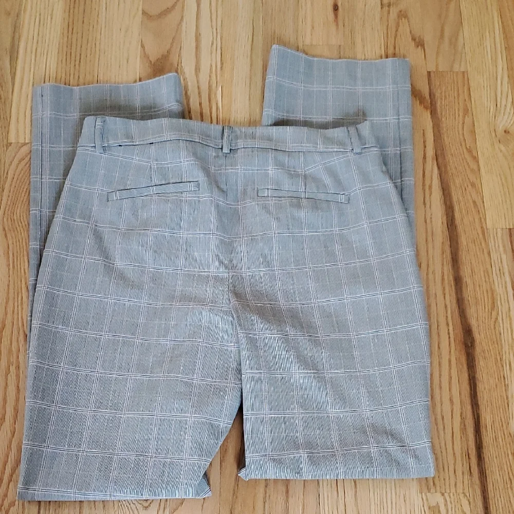 Express Light Gray Checkered Women's Trousers